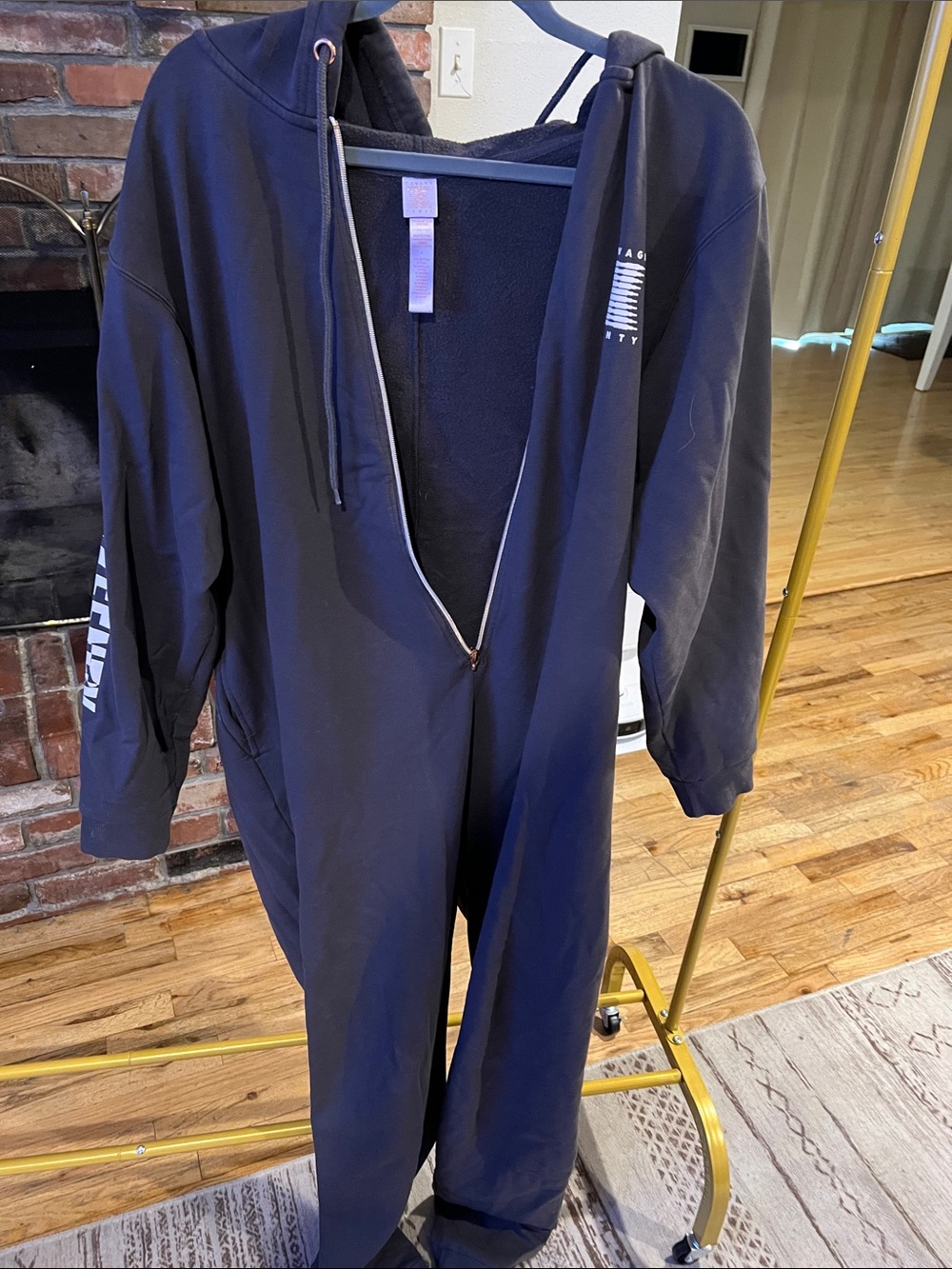 Savage X Fenty Kids Navy Hooded Pajama One-Piece